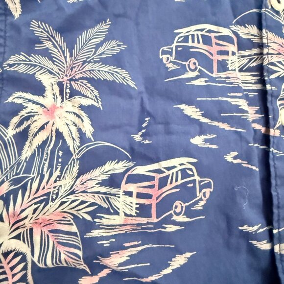 Tommy Bahama Blue Hawaiian Print Short Sleeve Shirt - Size Medium - Picture 6 of 11